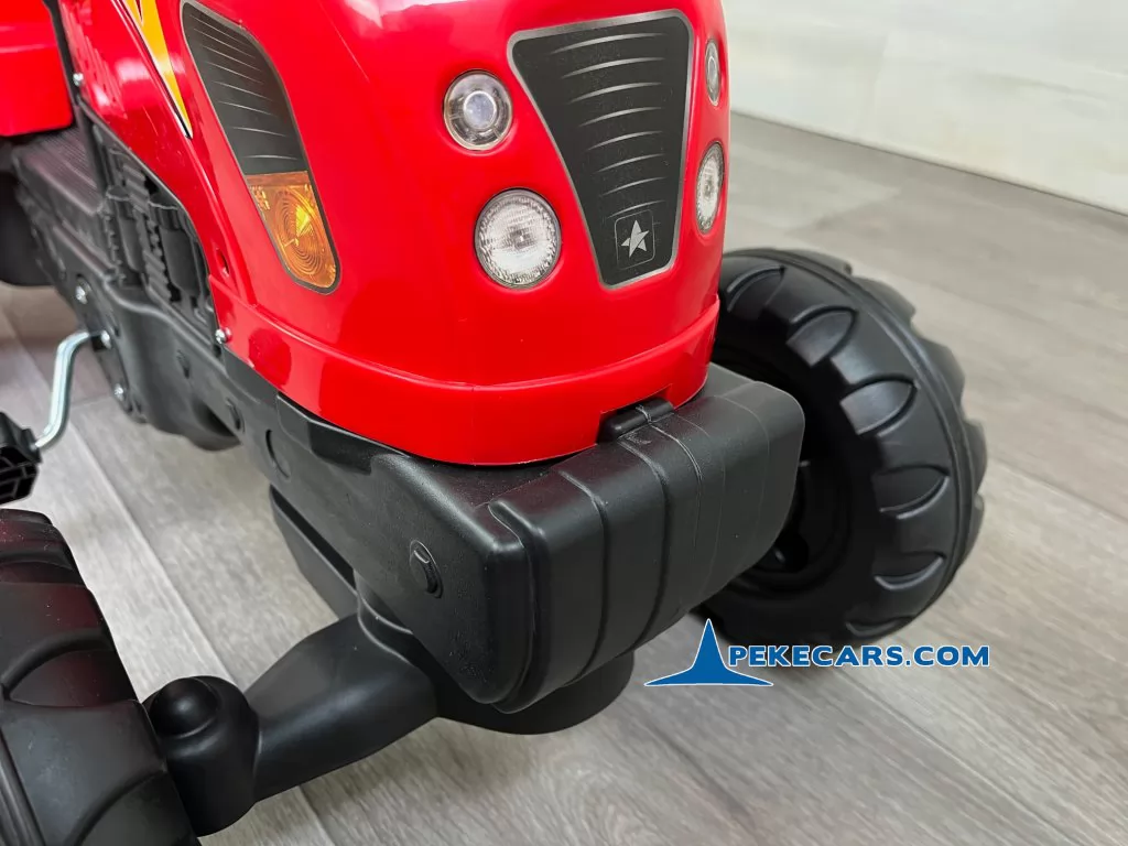 TRACTOR A PEDALES CON REMOLQUE ROJO - Imagen 11