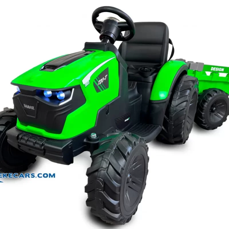 TRACTOR PEKETRAC 8100 24V VERDE C/REMOLQUE