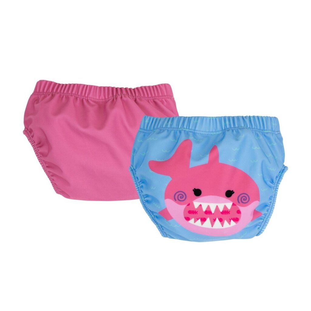 PACK BAÑADOR PAÑAL TIBURON ROSA