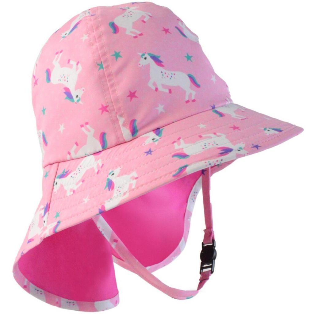 GORRO BEBÉ CON UPF50 UNICORNIO