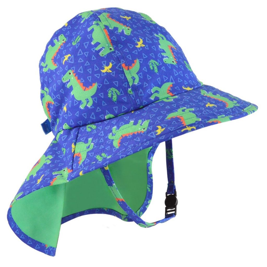 GORRO BEBÉ CON UPF50 DINOSAURIO