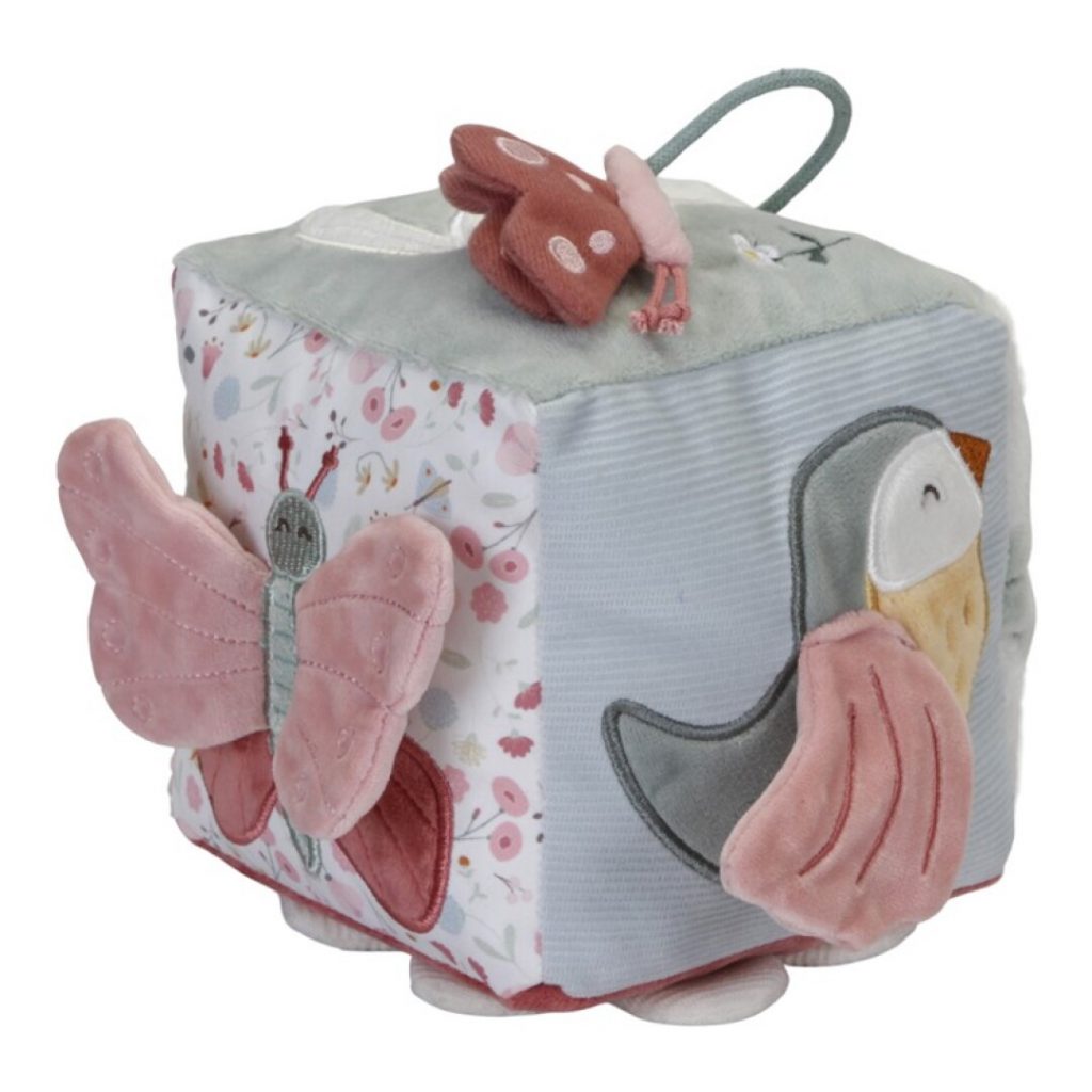 CUBO BLANDITO DE ACTIVIDADES FLORES & MARIPOSAS LITTLE DUTCH