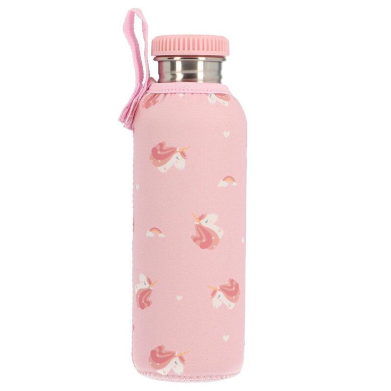 BOTELLA ACERO C/FUNDA UNICORN
