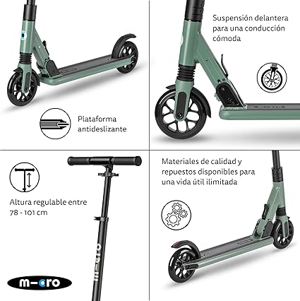 PATINETE SPRITE SUSPENSION VERDE - Imagen 10