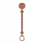 CADENA CHUPETE C/BROCHE SILICONA TEJA