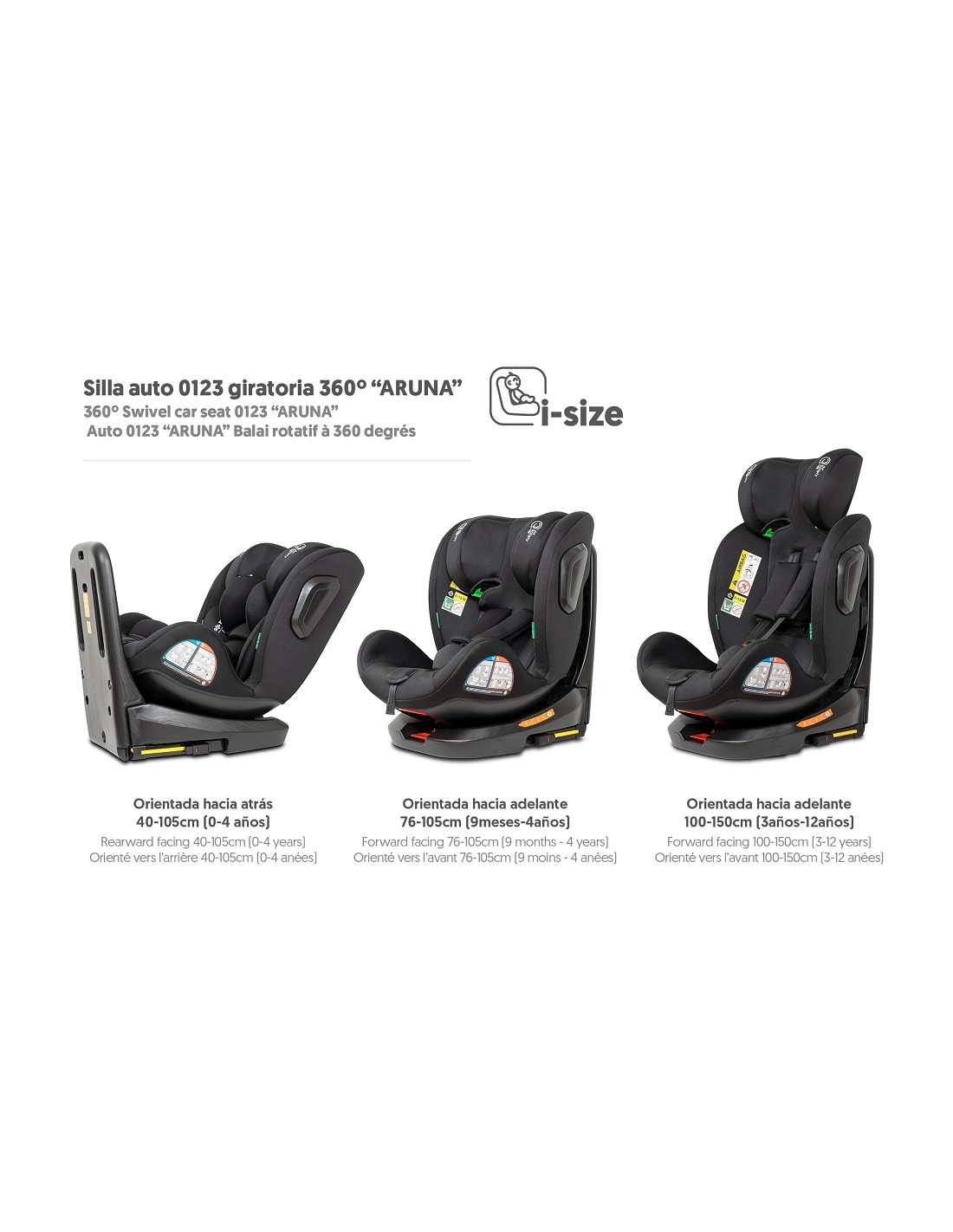 SILLA AUTO ARUNA GRIS (40-150)CM - Imagen 7