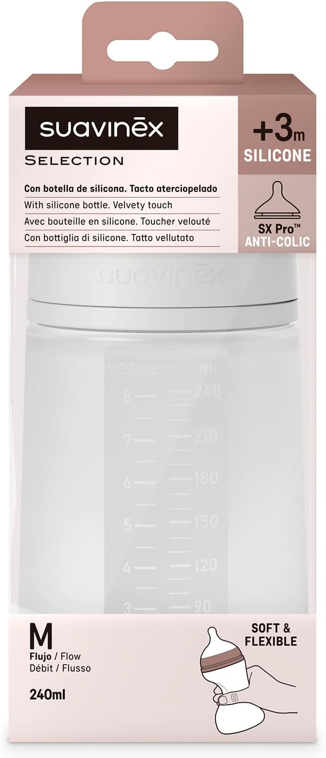 BIBERON SILICONA 240ML GRIS - Imagen 3