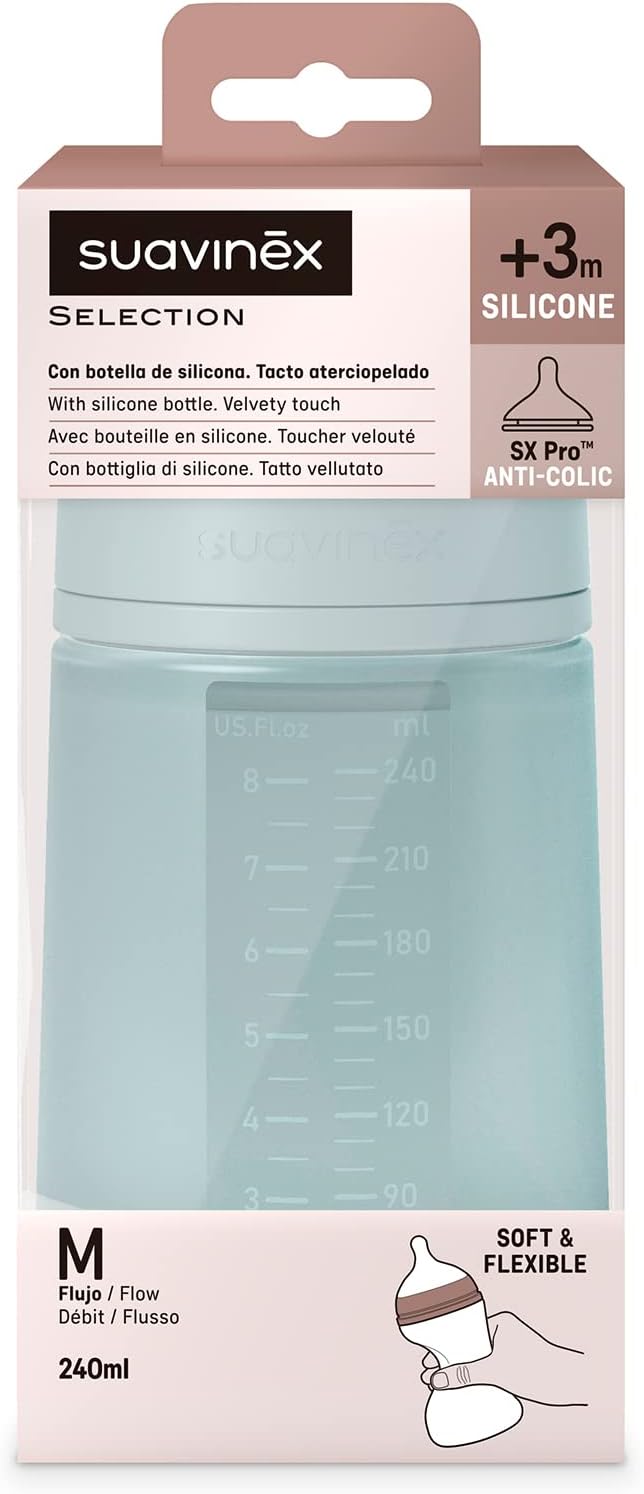 BIBERON SILICONA 240ML AZUL - Imagen 3