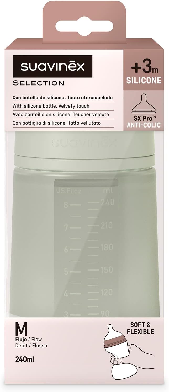 BIBERON SILICONA 240ML VERDE - Imagen 3