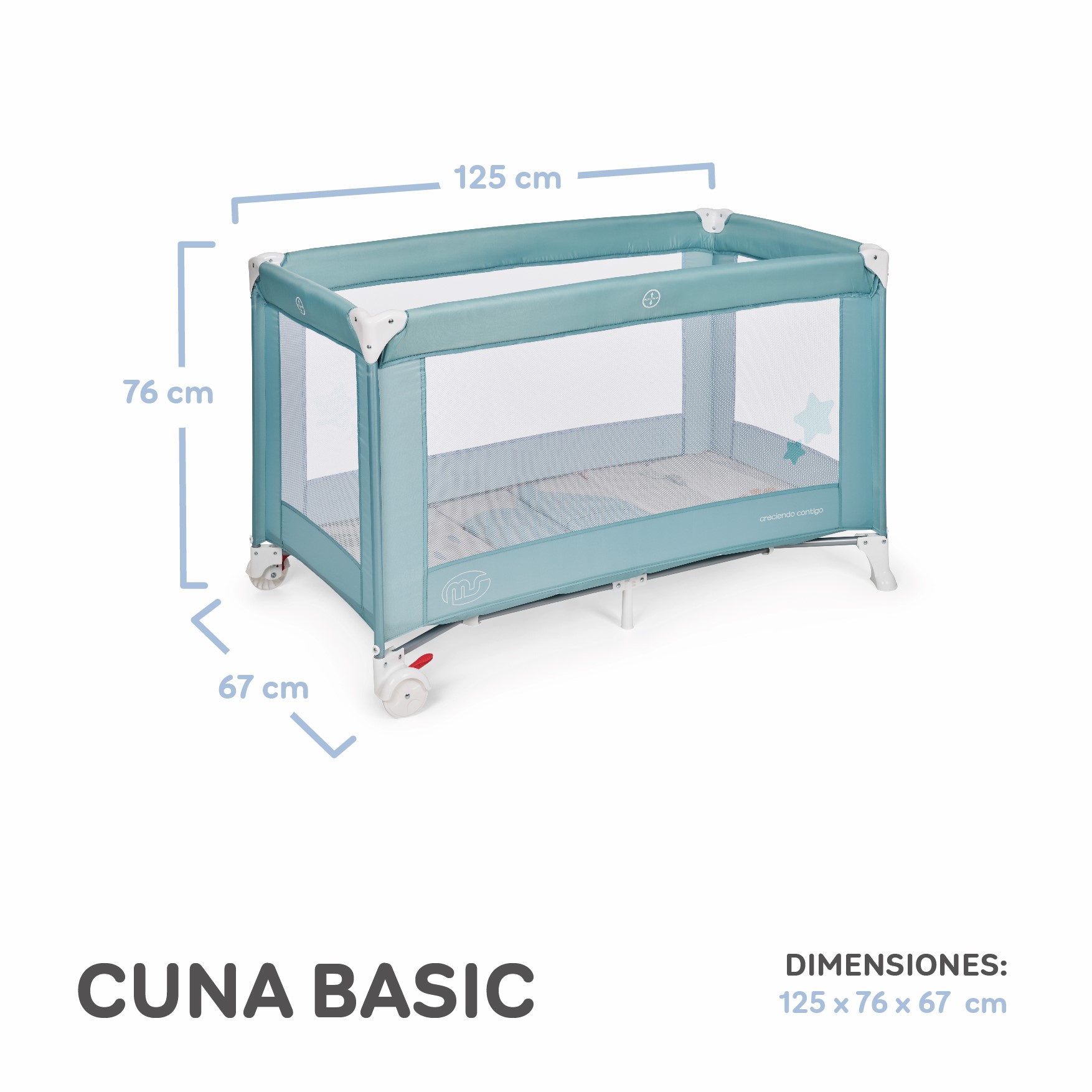 CUNA DE VIAJE VERDE ELEFANTE - Imagen 5