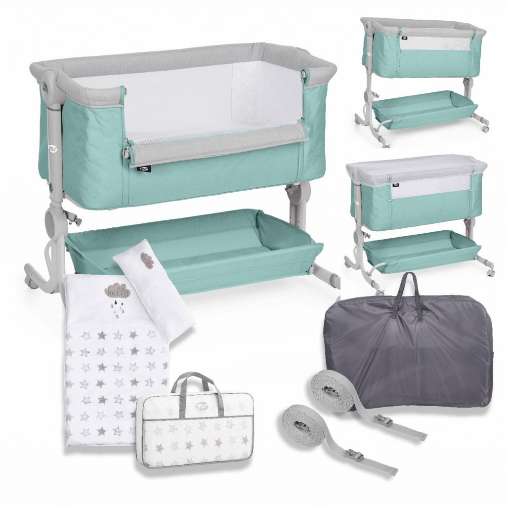 MINICUNA COMFY VERDE CON TEXTIL STARS