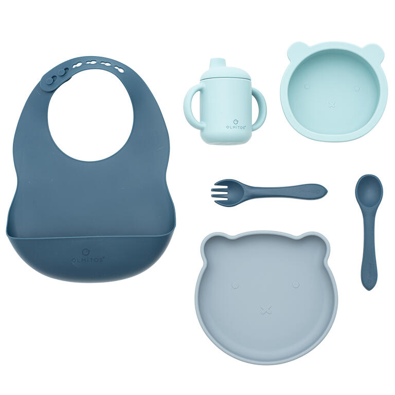 VAJILLA 7PZAS SILICONA BLUE