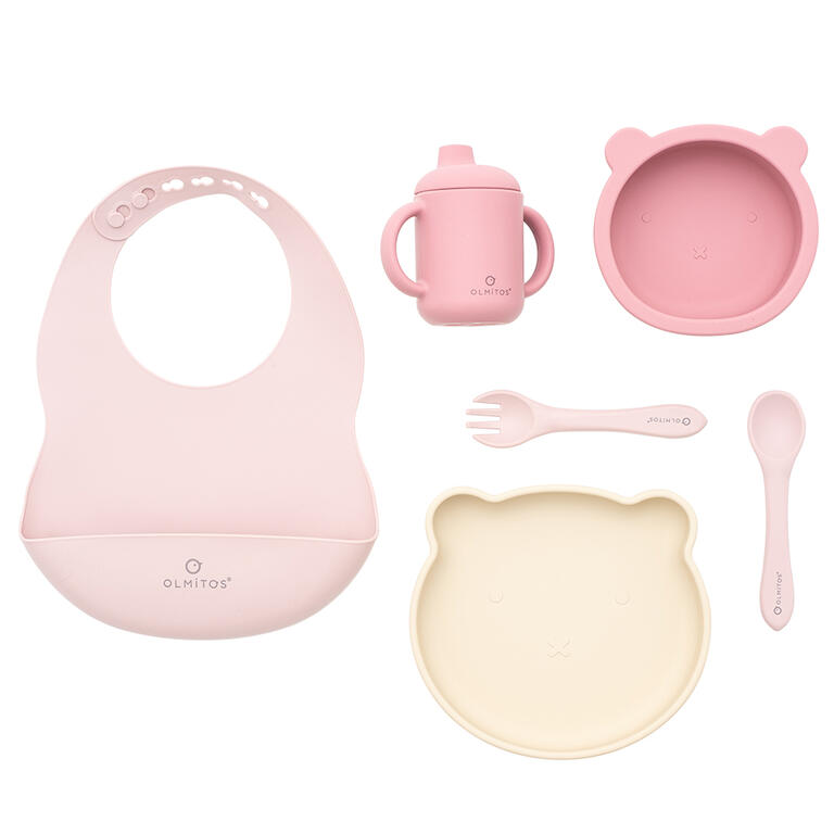 VAJILLA 7PZAS SILICONA PINK
