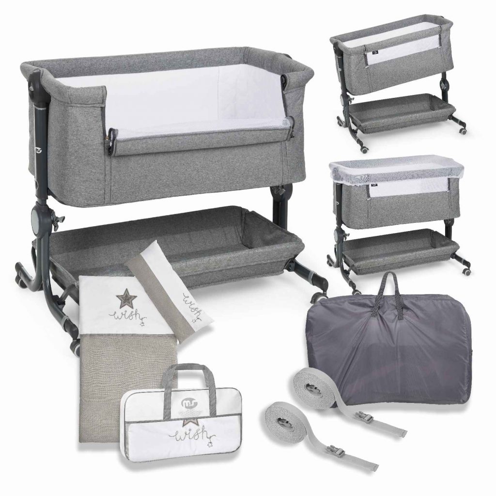 MINICUNA COLECHO COMFY GRIS C/TEXTIL WISH