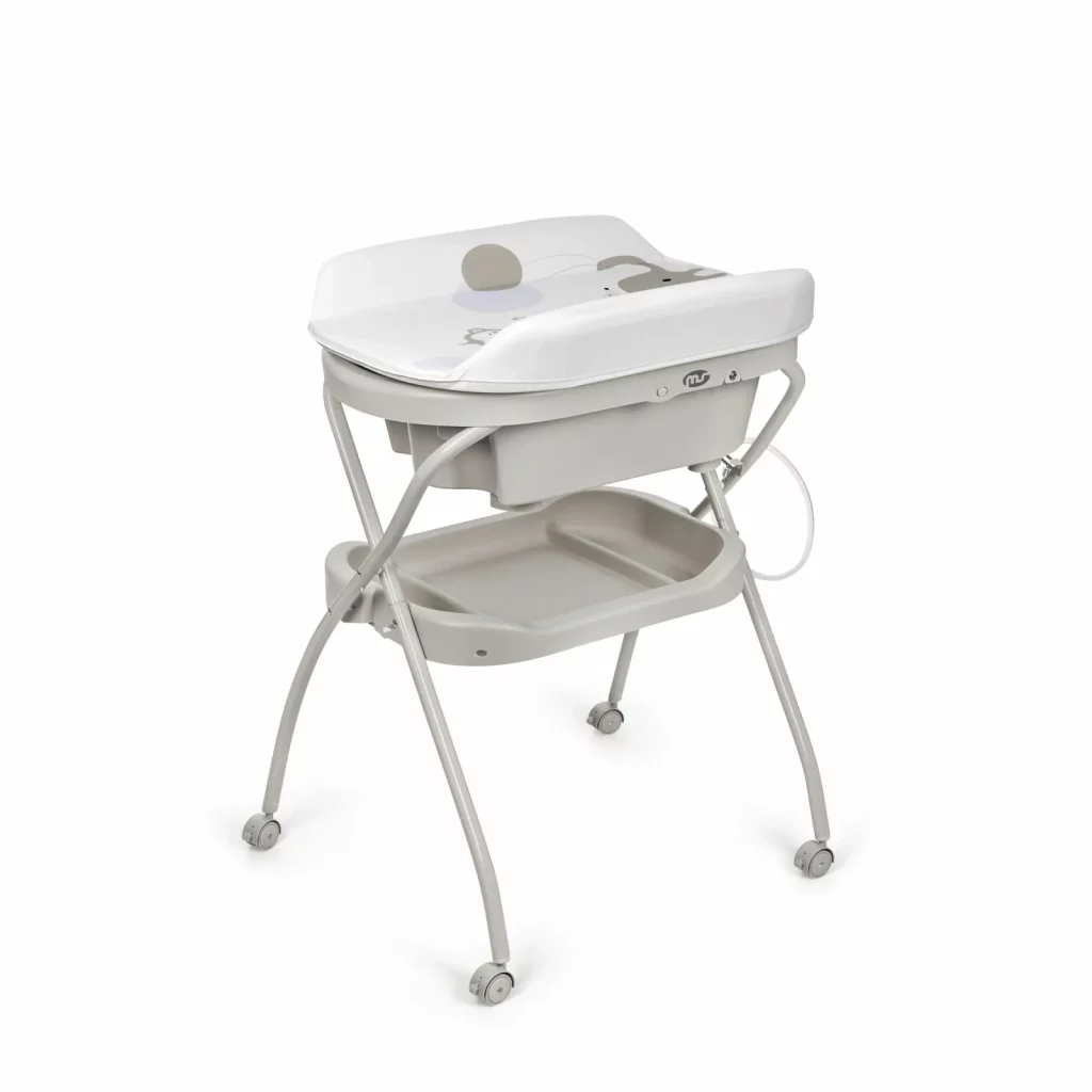 BAÑERA PLEGABLE C/CAMBIADOR BUBBLE GRIS