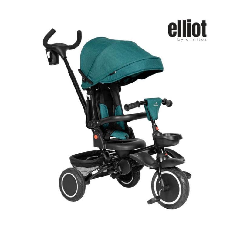 TRICICLO PLEGABLE REVERSIBLE ELLIOT TURQUESA