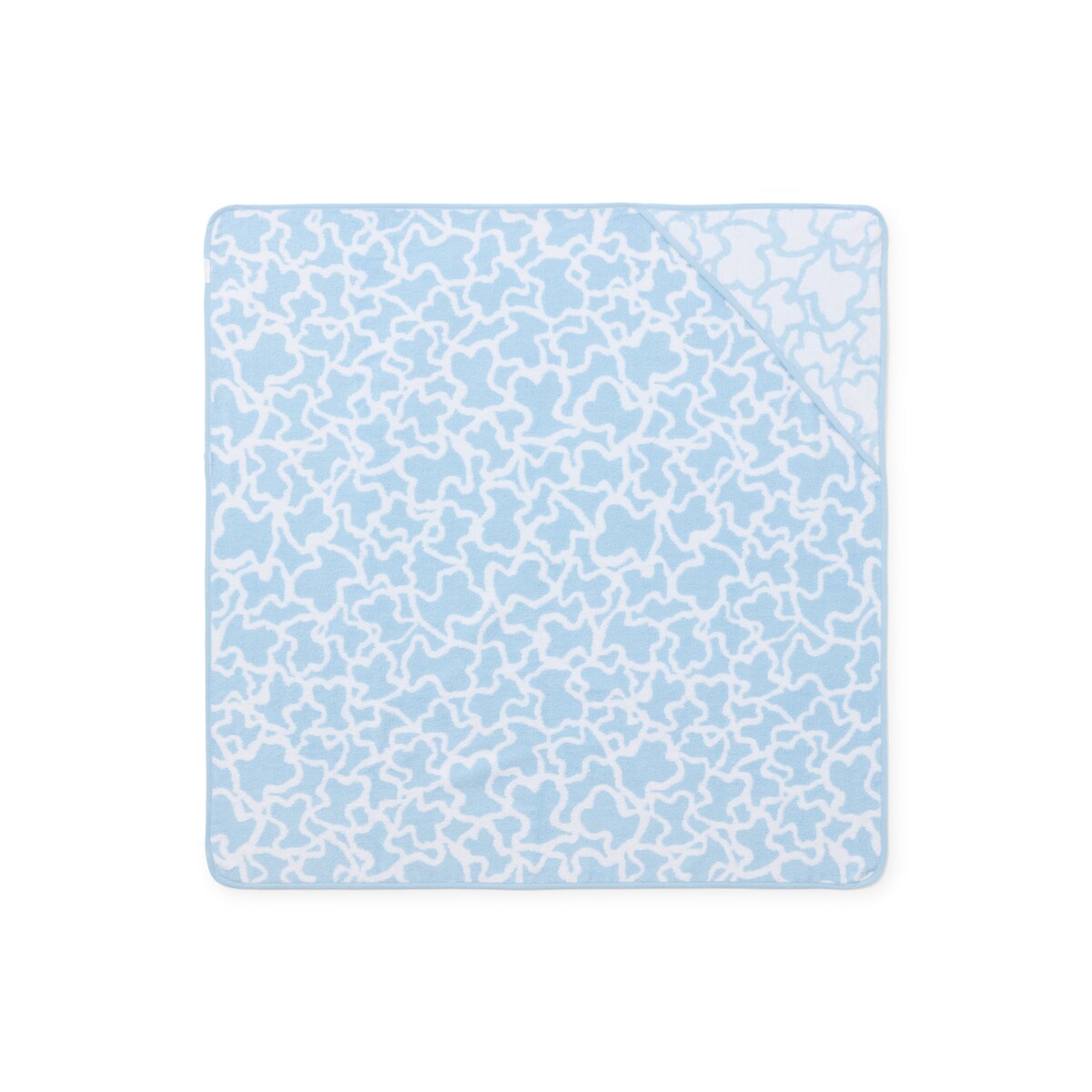 TOUS TOALLA/CAPA DE BAÑO CON MANOPLA CELESTE/CIELO