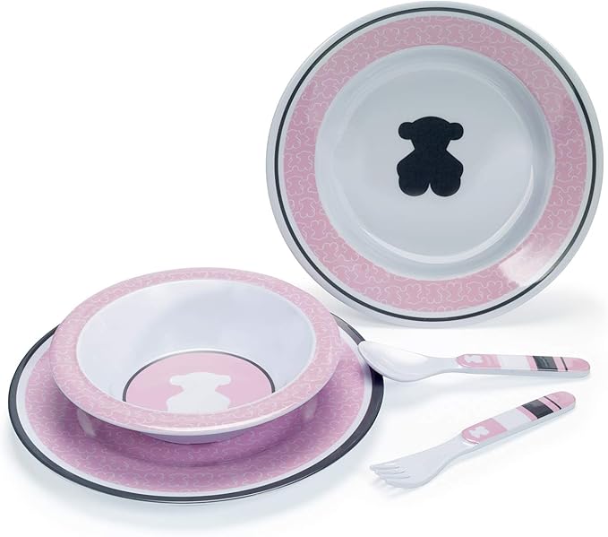 TOUS VAJILLA 5PZAS ROSA