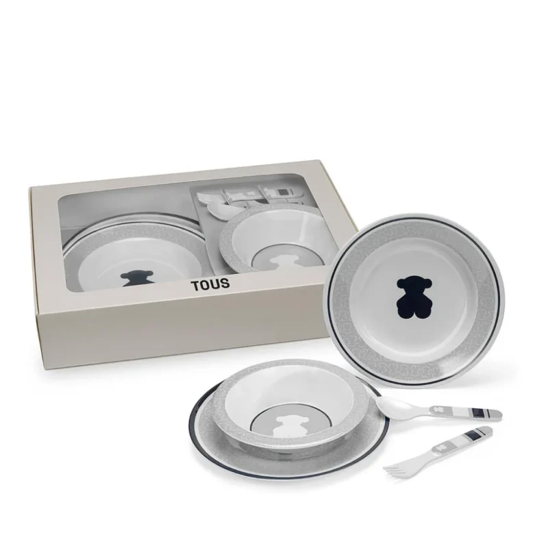 TOUS VAJILLA 5PZAS GRIS
