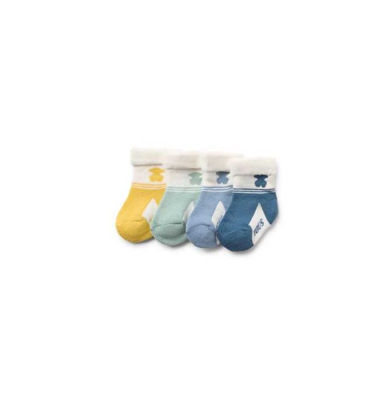 TOUS SET 4 PARES CALCETINES 6/12MESES AZUL
