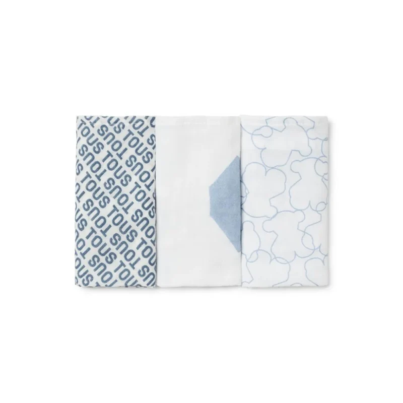 TOUS SET 3 MINI MUSELINAS CELESTE