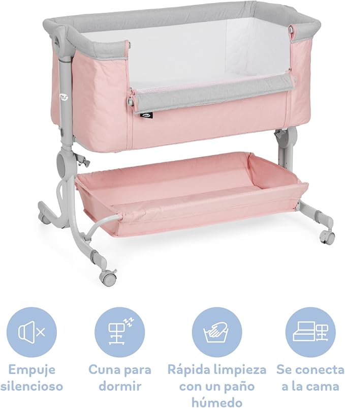 MINICUNA COMFY ROSA C/TEXTIL WISH - Imagen 2