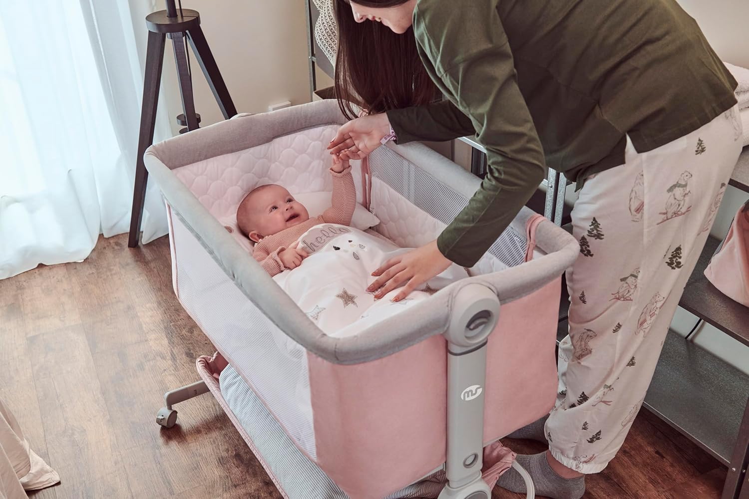 MINICUNA COMFY ROSA C/TEXTIL WISH - Imagen 3