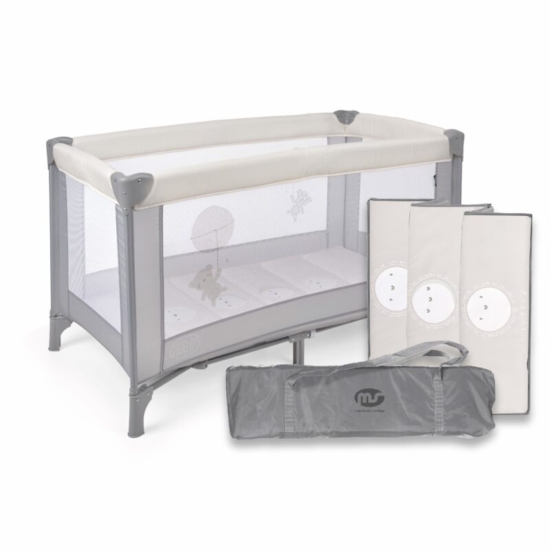 CUNA DE VIAJE BASIC CREMA/GRIS