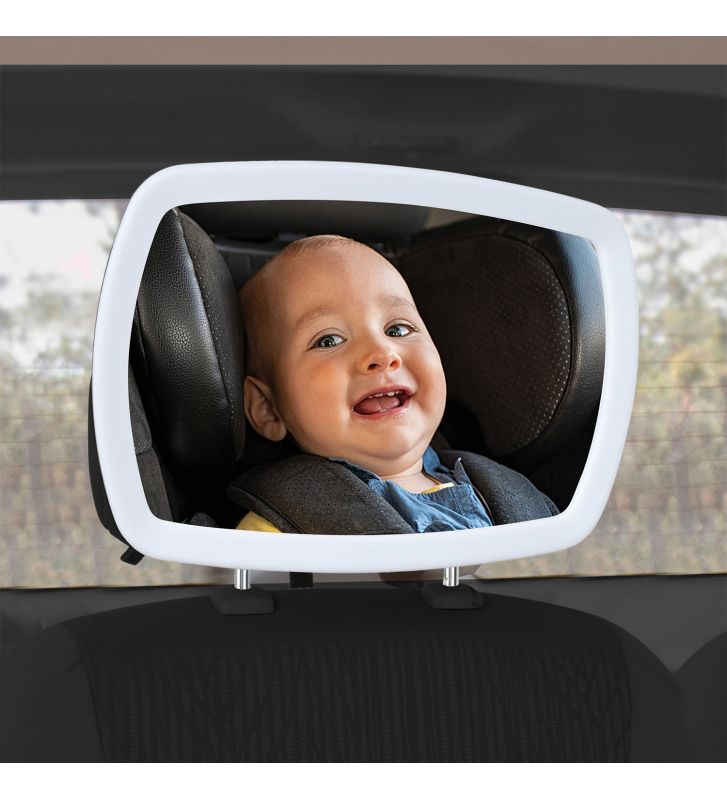 ESPEJO SEGURIDAD COCHE CON LUZ LED 360º - Imagen 2