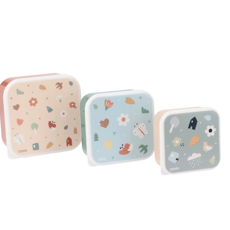 3 CAJAS ALMUERZO GEOMETRIC NATURE