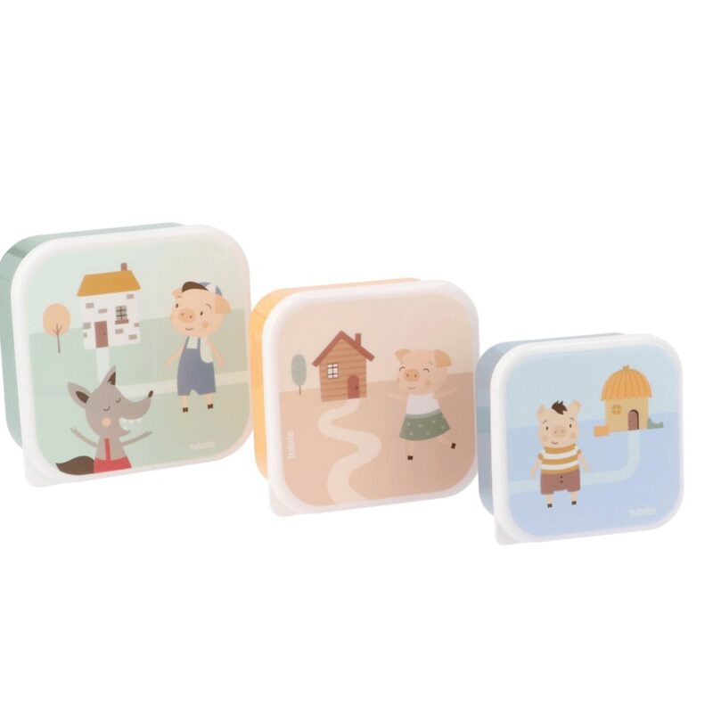 3 CAJAS ALMUERZO THREE LITTLE PIGS
