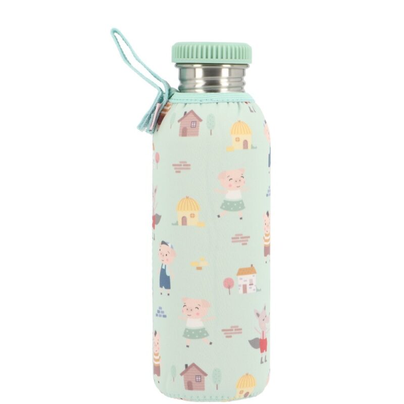 BOTELLA ACERO C/FUNDA THREE LITTLE PIGS 750ML