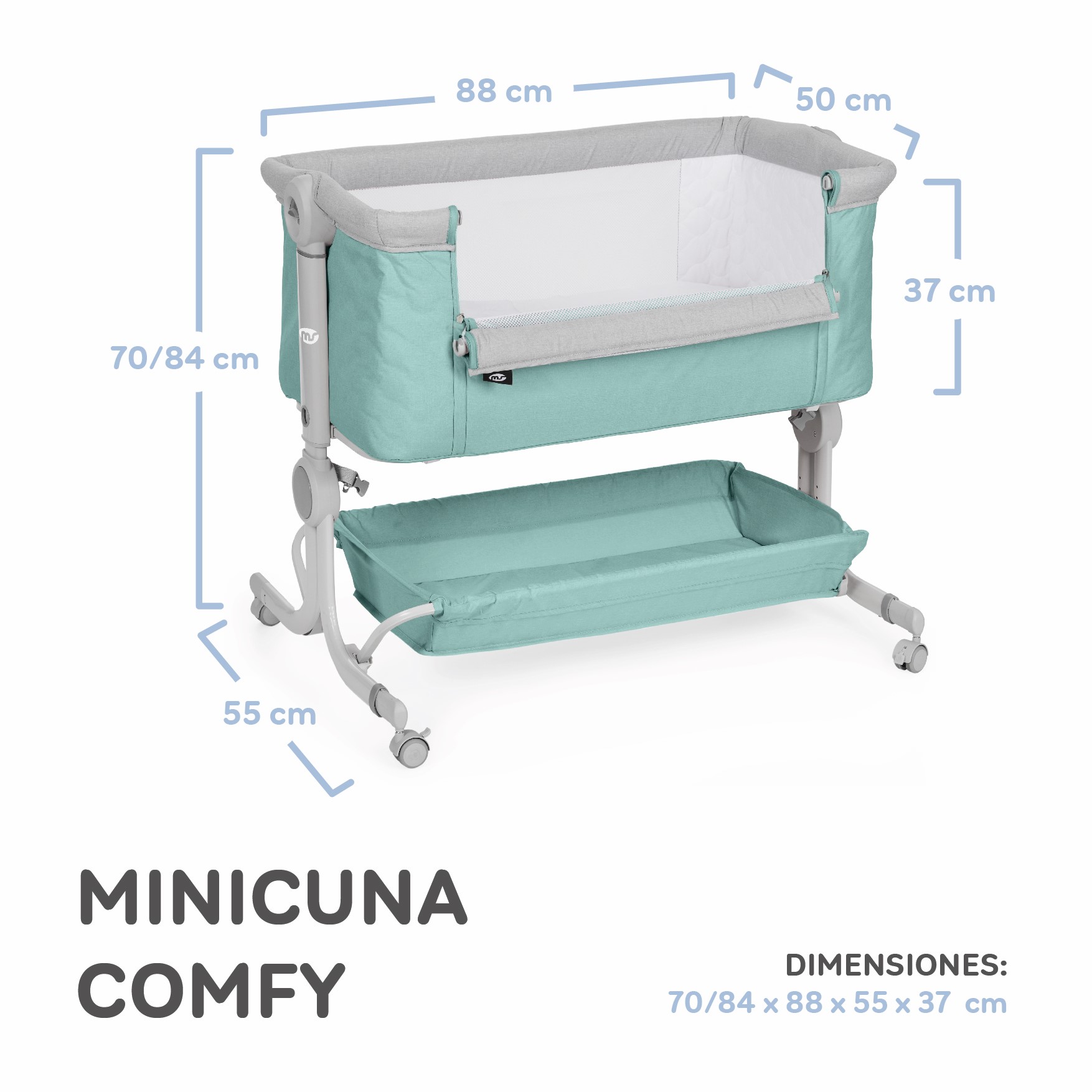 MINICUNA COLECHO COMFY VERDE - Imagen 2