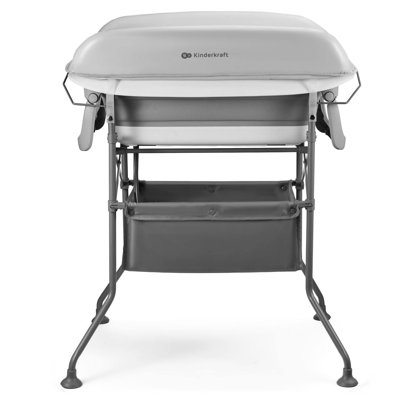 BAÑERA PLEGABLE CON CAMBIADOR Y SOPORTE BUBBLY GRIS - Imagen 2