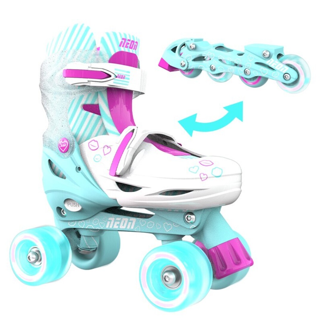 PATINES COMBO NEON TURQUESA ROSA (34-38)
