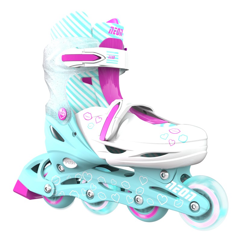 PATINES COMBO NEON TURQUESA ROSA (34-38) - Imagen 2