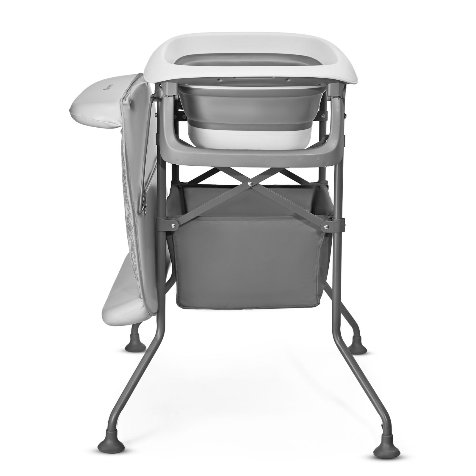 BAÑERA PLEGABLE CON CAMBIADOR Y SOPORTE BUBBLY GRIS - Imagen 3