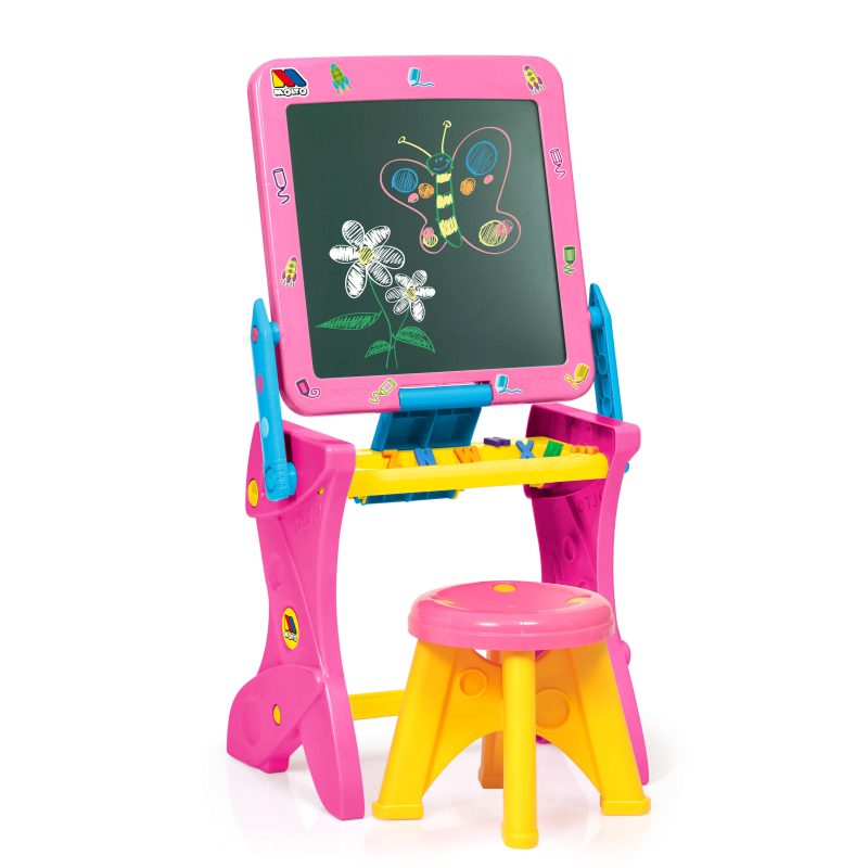 PUPITRE PIZARRA ROSA C/16 ACCESORIOS