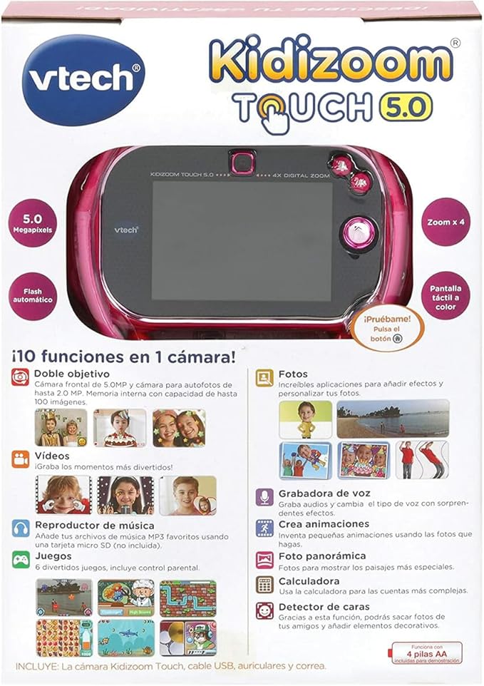 CAMARA DIGITAL KIDIZOOM TOUCH 5MP ROSA PANTALLA TACTIL - Imagen 5