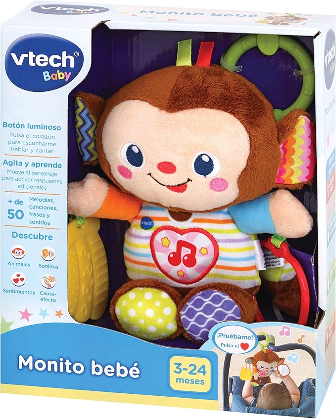 PELUCHE CON MORDEDOR MONITO BEBE - Imagen 4