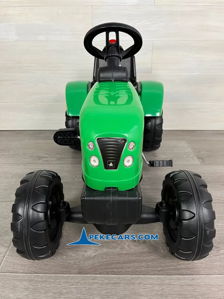 TRACTOR A PEDALES CON REMOLQUE VERDE - Imagen 14