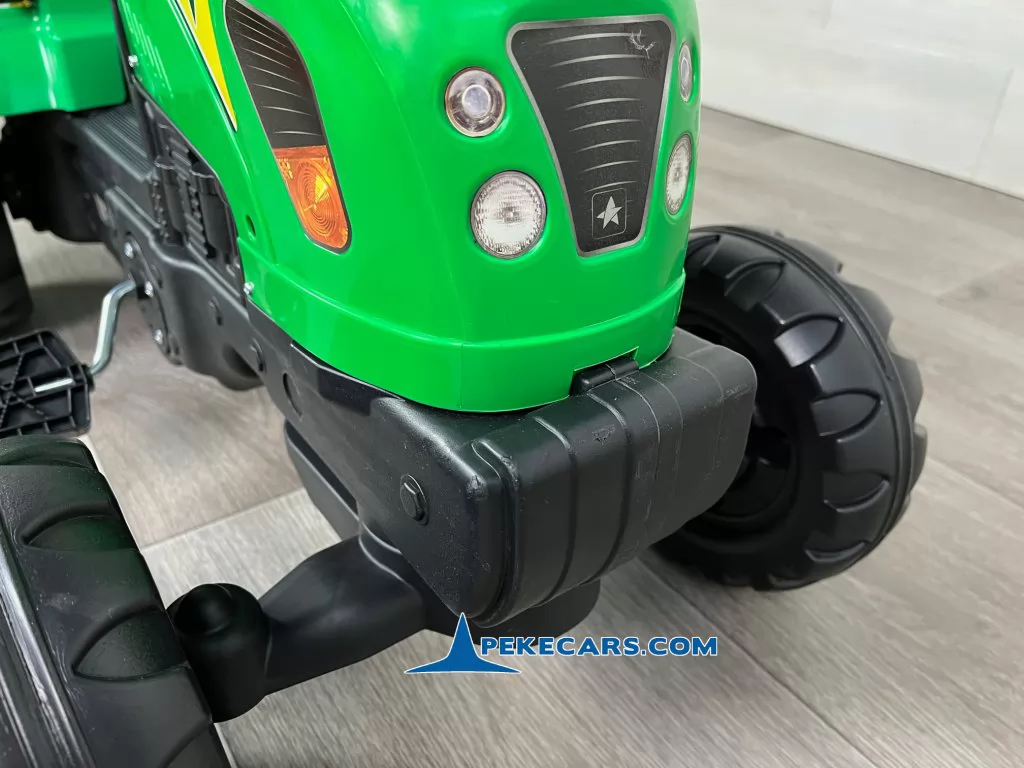 TRACTOR A PEDALES CON REMOLQUE VERDE - Imagen 7