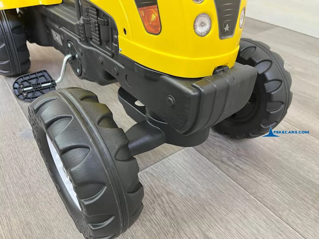 TRACTOR A PEDALES CON REMOLQUE AMARILLO - Imagen 6