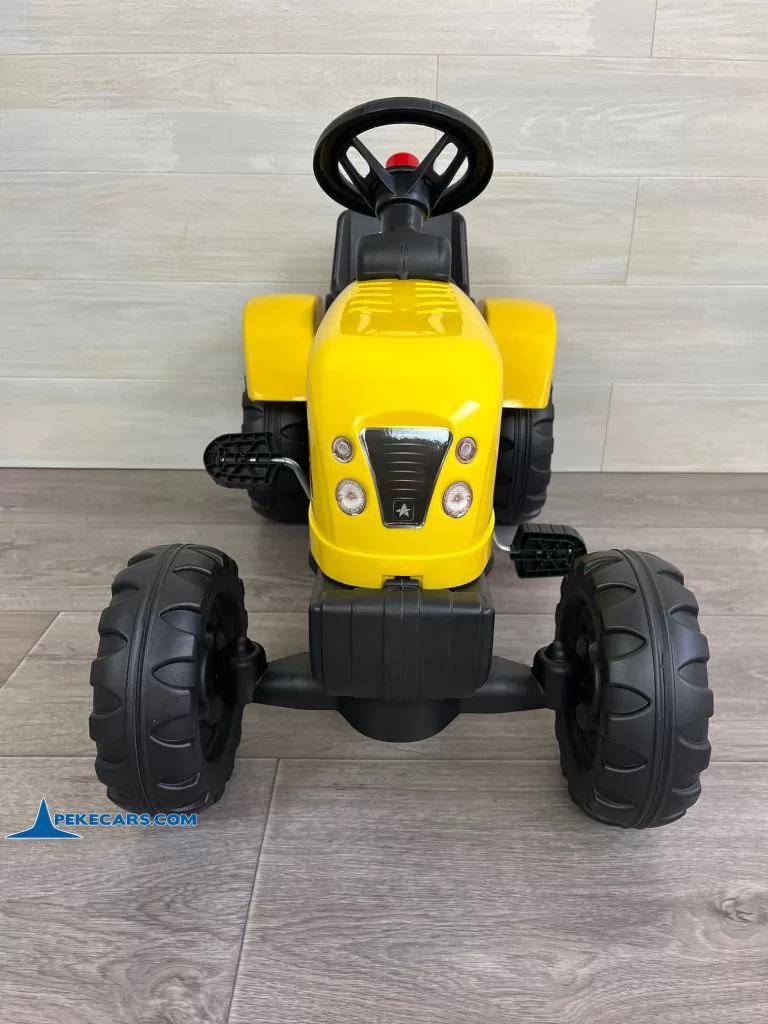 TRACTOR A PEDALES CON REMOLQUE AMARILLO - Imagen 13