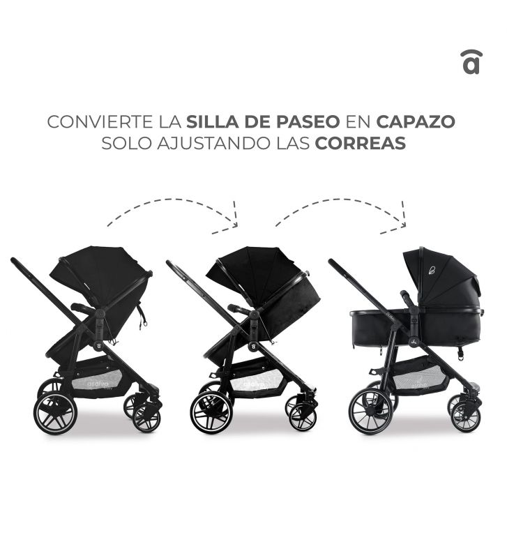 TRIO CONVERTIBLE DUBAI NEGRO - Imagen 2