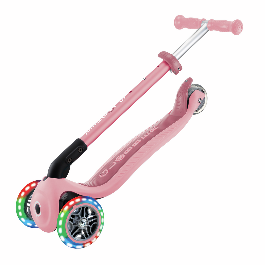 PATINETE PRIMO PLEGABLE ROSA PASTEL CON LED - Imagen 3