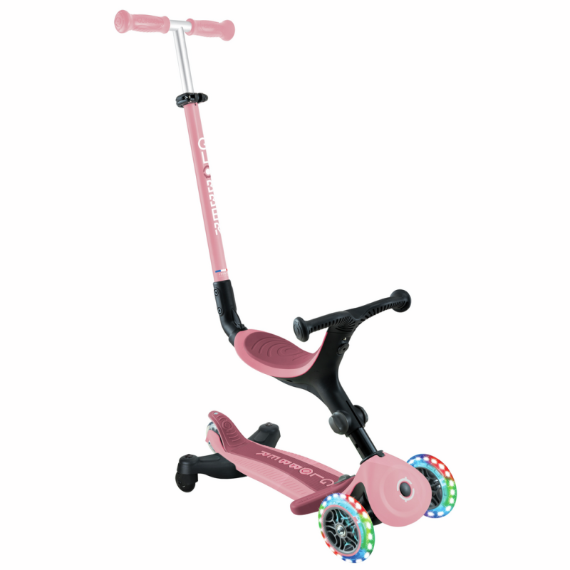 PATINETE GO UPO ACTIVE 360 ROSA PASTEL CON LED