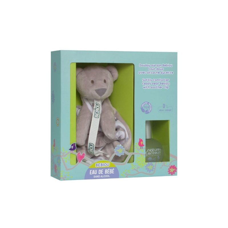 ESTUCHE REGALO BEBIOU EAU DE BEBE 50ML + DOUDOU CON AGGARRACHUPETE