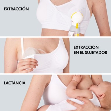 SUJETADOR DE LACTANCIA Y EXTRACCION 3EN1 OMNI NEGRO «L» - Imagen 6
