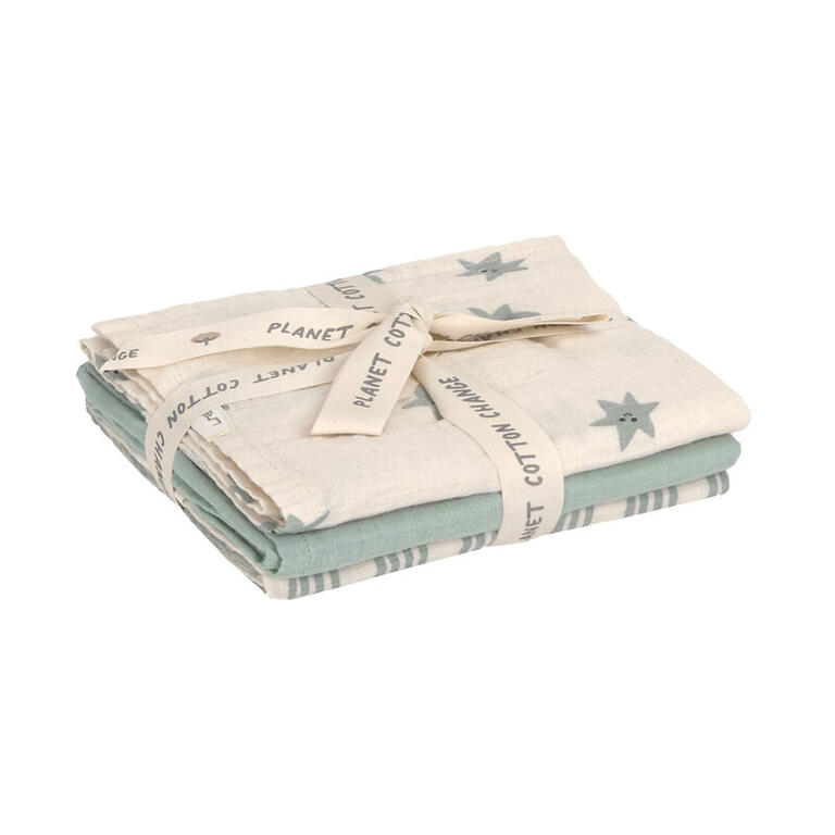 PACK 3 MUSELINAS TINY TEAM GREEN 60 x 60CM - Imagen 2